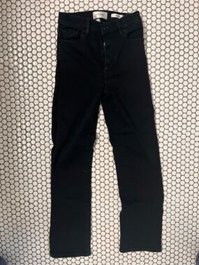 Frame Denim Black Straight Leg Jeans